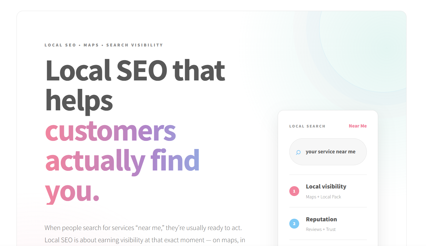 Local SEO services