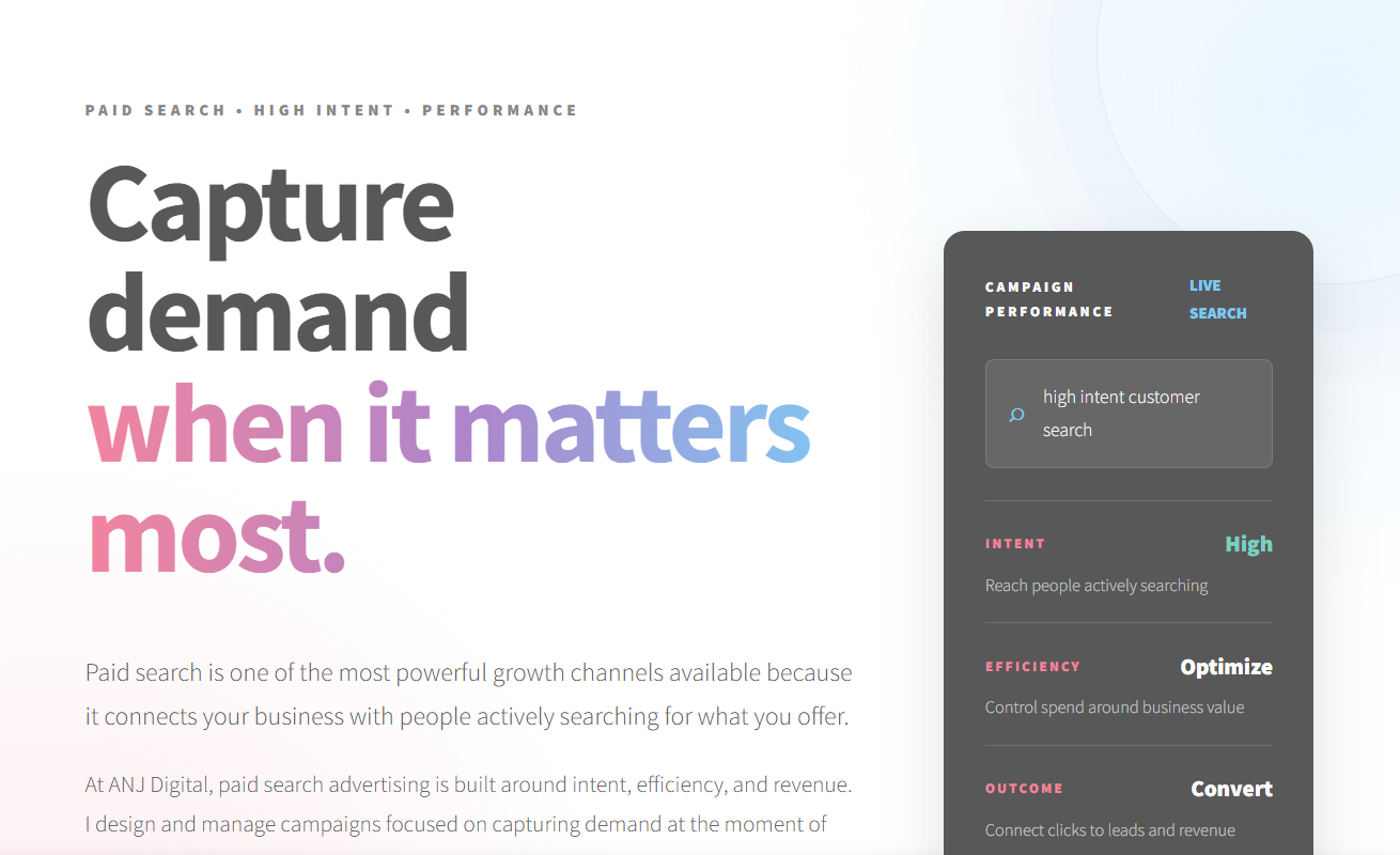Paid search advertising